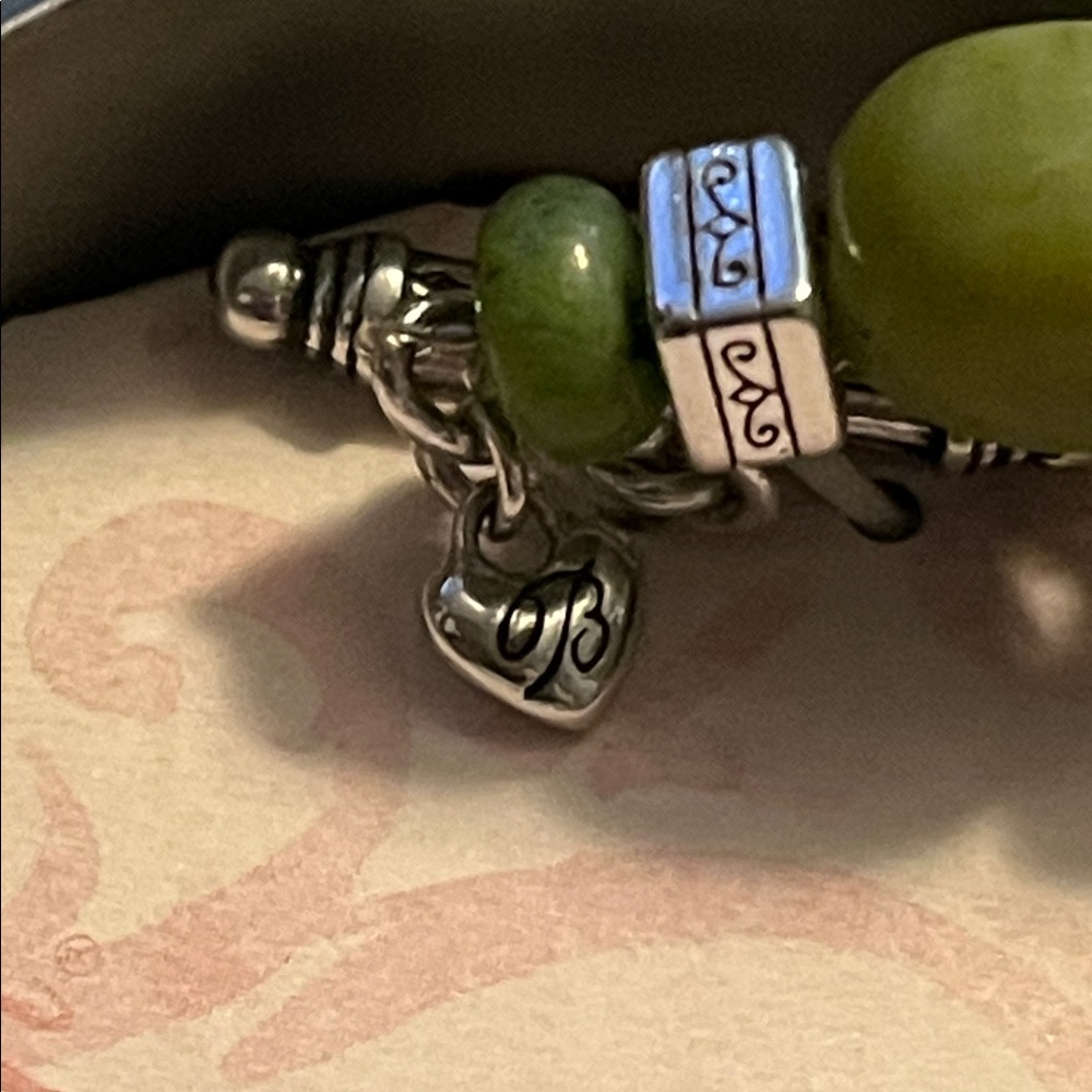 Brighton silver link Bracelet with Jade/Jadeite (1517) - Picture 3 of 4